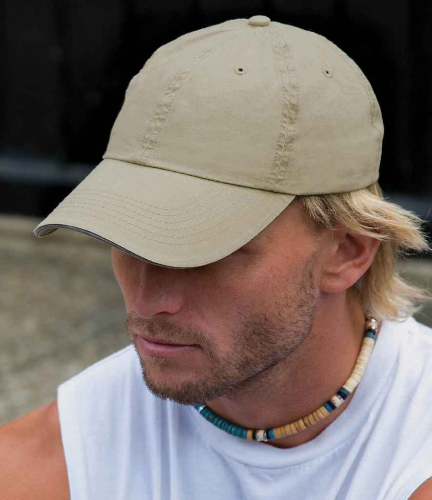 Result Washed Fine Line Cotton Cap | Putty