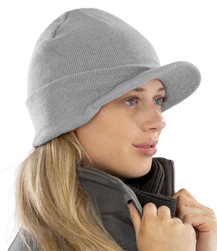 Result Esco Army Knitted Hat | Cool Grey