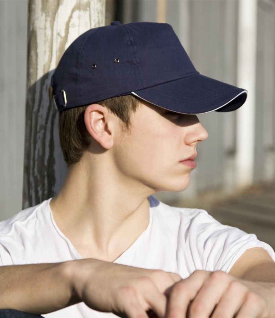 Result Plush Cotton 5 Panel Cap | Navy