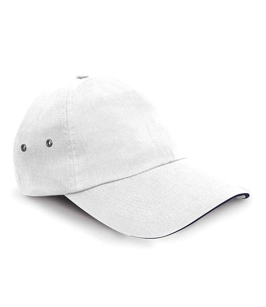 Result Plush Cotton 5 Panel Cap | White