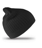Result Cotton Knitted Beanie | Black