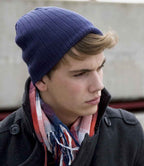 Result Cotton Knitted Beanie | Navy