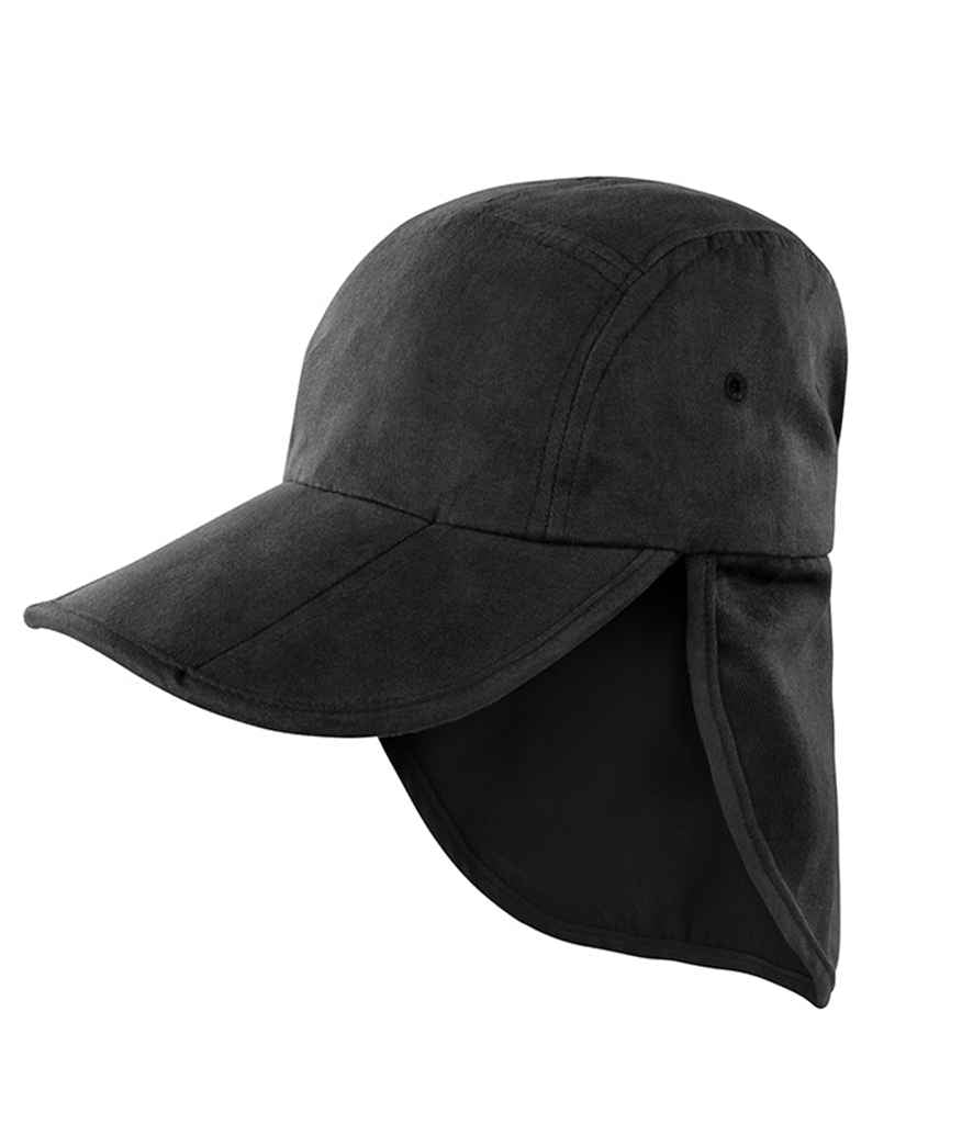 Result Kids Fold Up Legionnaires Cap | Black