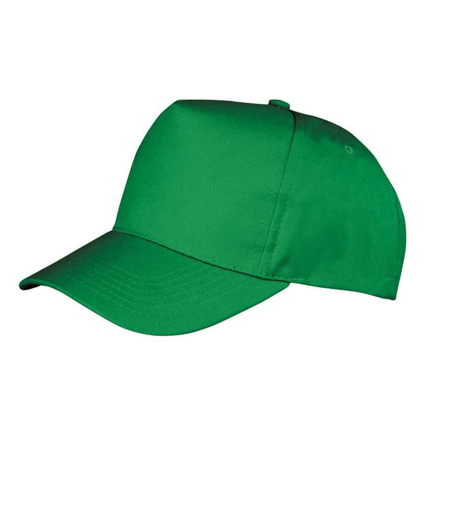 Result Kids Boston 5 Panel Printers Cap | Kelly Green