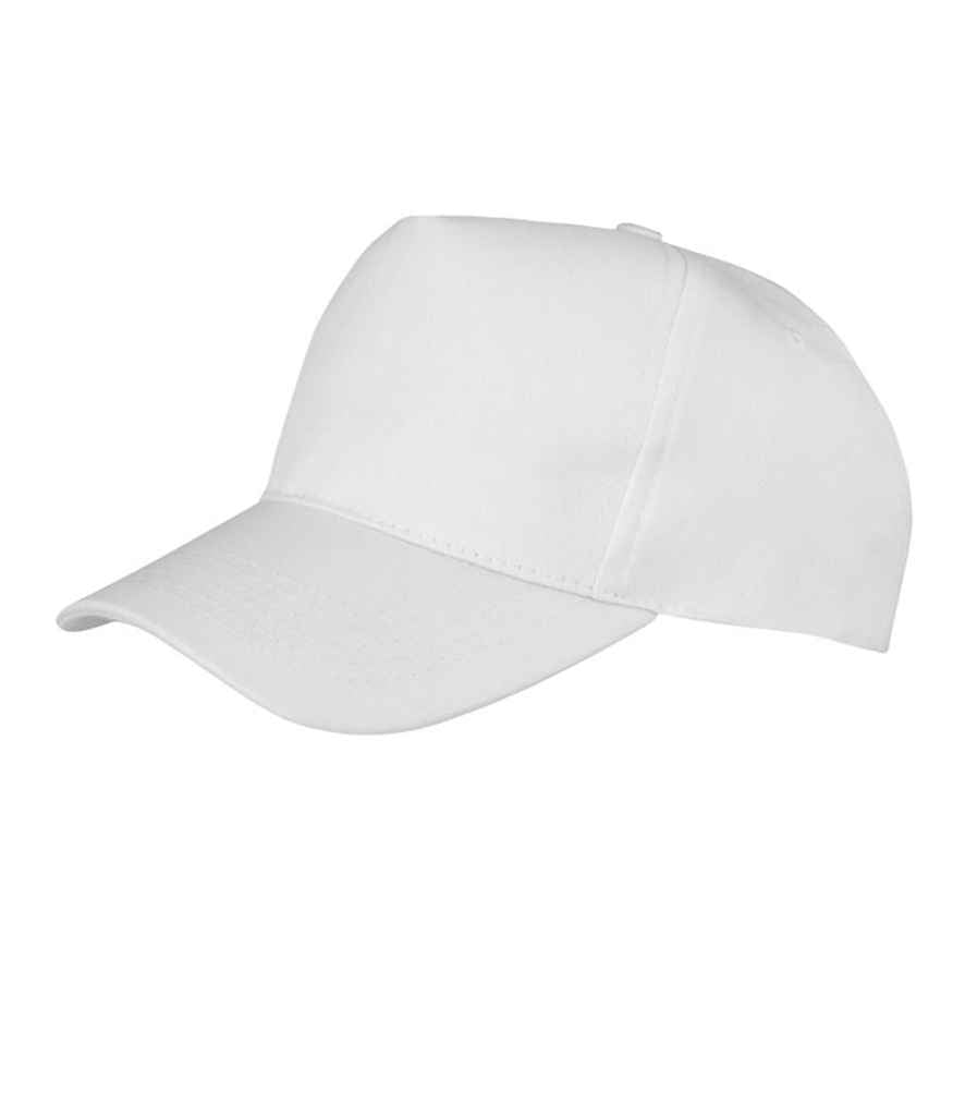 Result Kids Boston 5 Panel Printers Cap | White