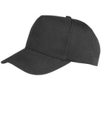 Result Boston 5 Panel Printers Cap | Black