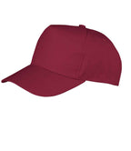 Result Boston 5 Panel Printers Cap | Burgundy