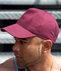 Result Boston 5 Panel Printers Cap | Burgundy
