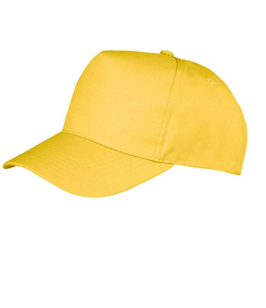 Result Boston 5 Panel Printers Cap | Yellow