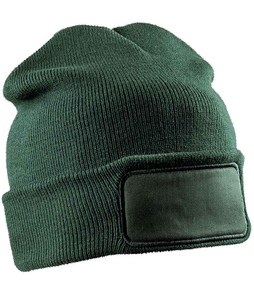Result Genuine Recycled Double Knit Printers Beanie | Bottle Green