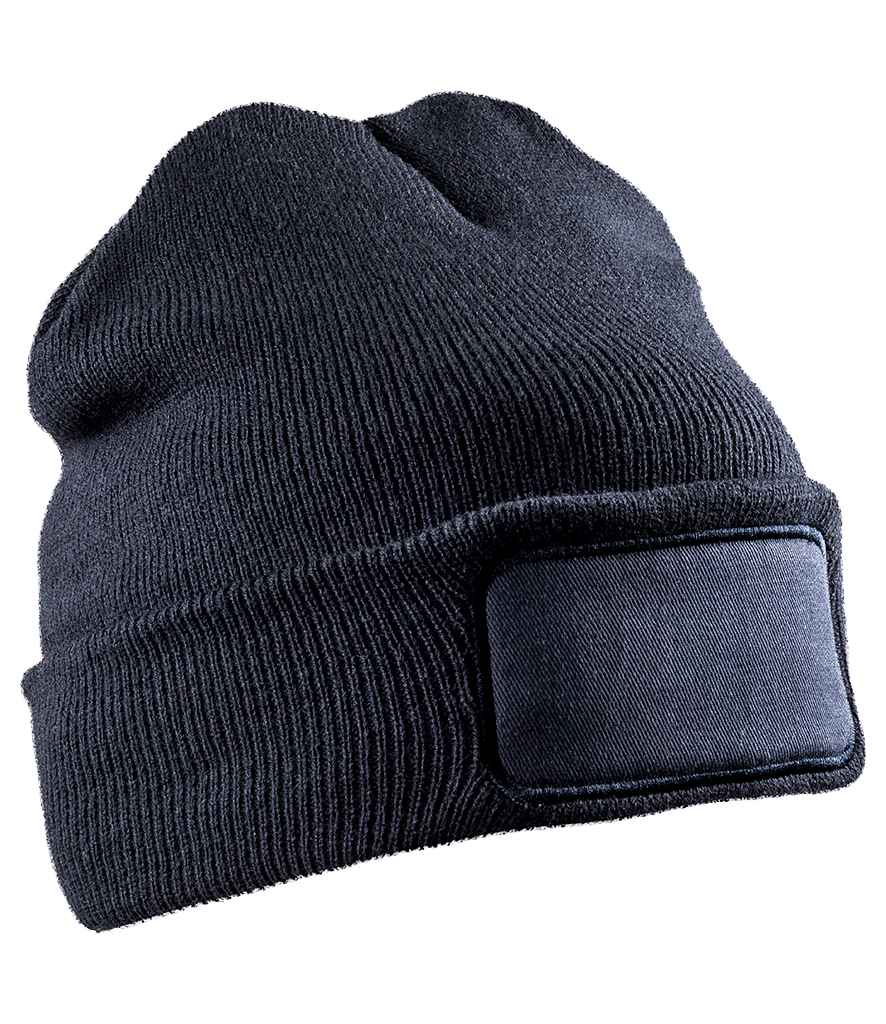 Result Genuine Recycled Double Knit Printers Beanie | Navy
