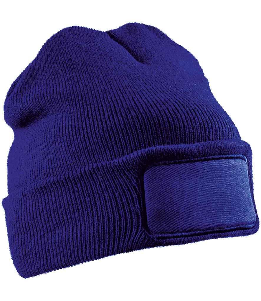 Result Genuine Recycled Double Knit Printers Beanie | Royal Blue