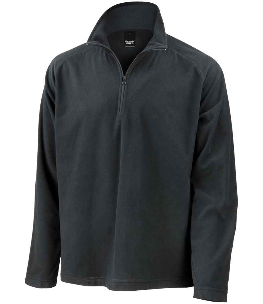 Result Core Zip Neck Micro Fleece | Black