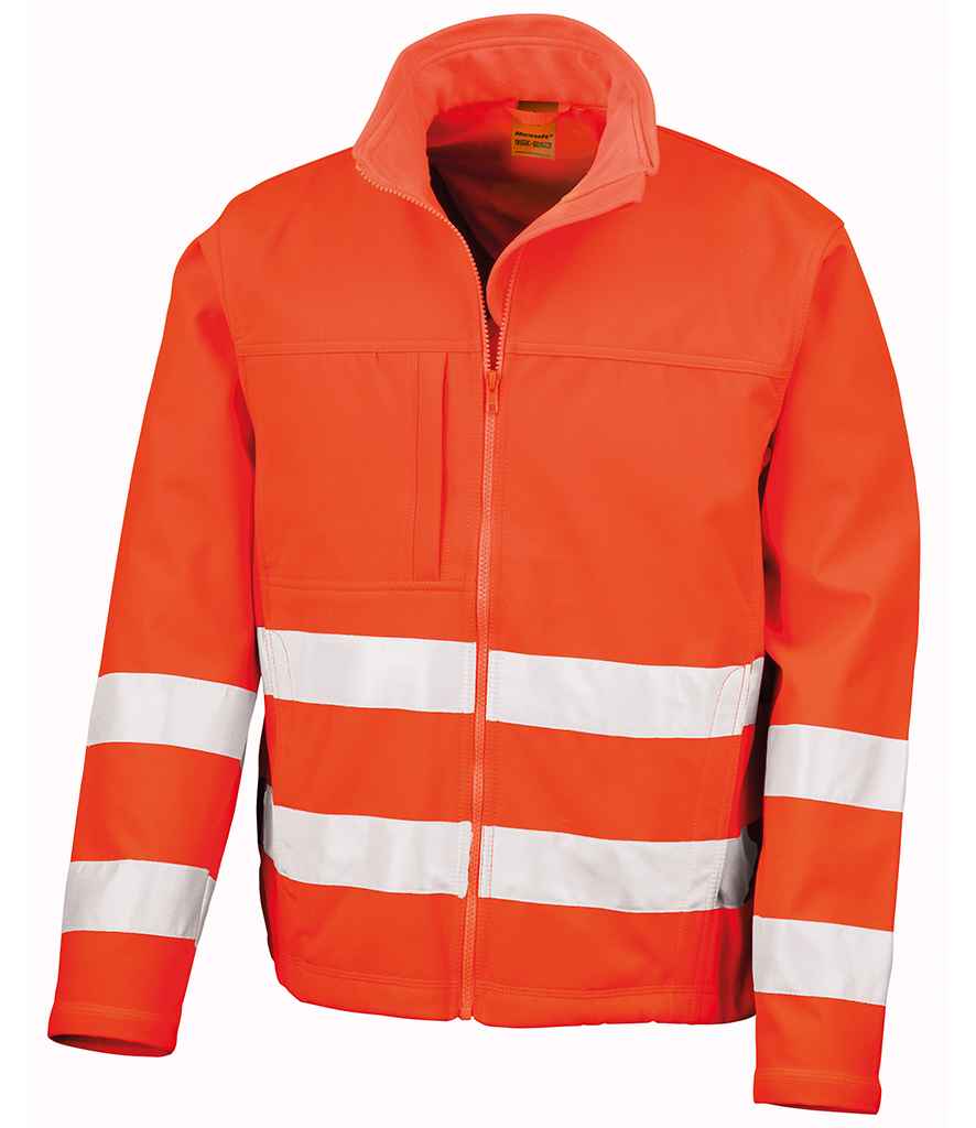 Result Safe-Guard Hi-Vis Soft Shell Jacket | Fluorescent Orange