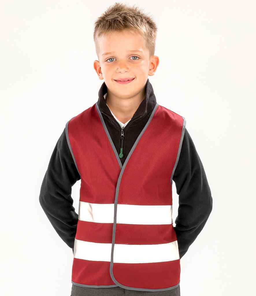 Result Core Kids Enhanced Vis Vest | Burgundy