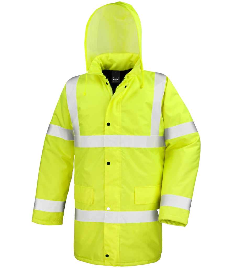Result Core Hi-Vis Motorway Coat | Fluorescent Yellow