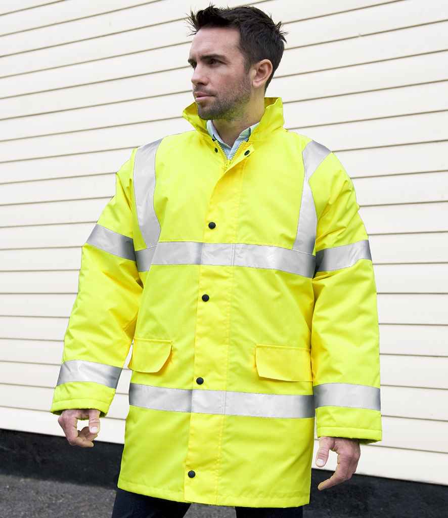 Result Core Hi-Vis Motorway Coat | Fluorescent Yellow