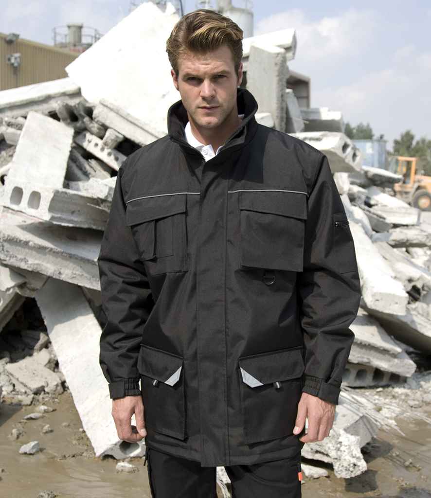 Result Work-Guard Sabre Long Coat | Black