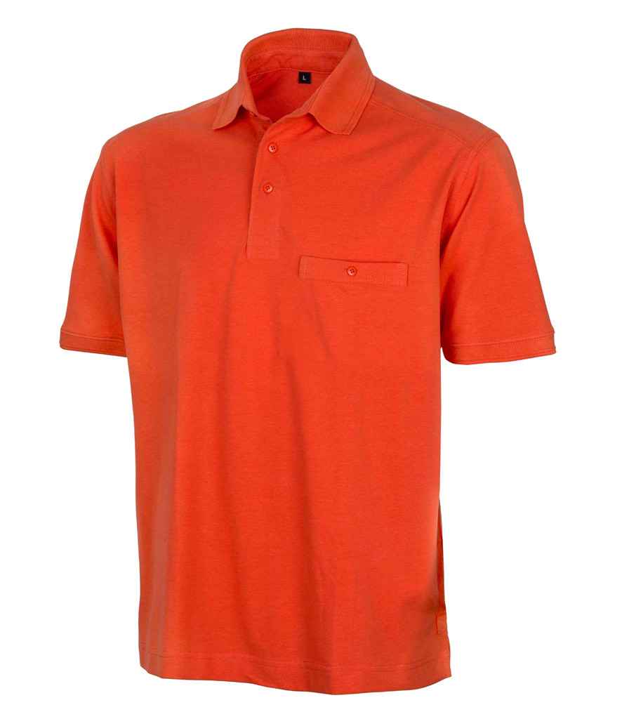 Result Work-Guard Apex Pocket Piqué Polo Shirt | Orange