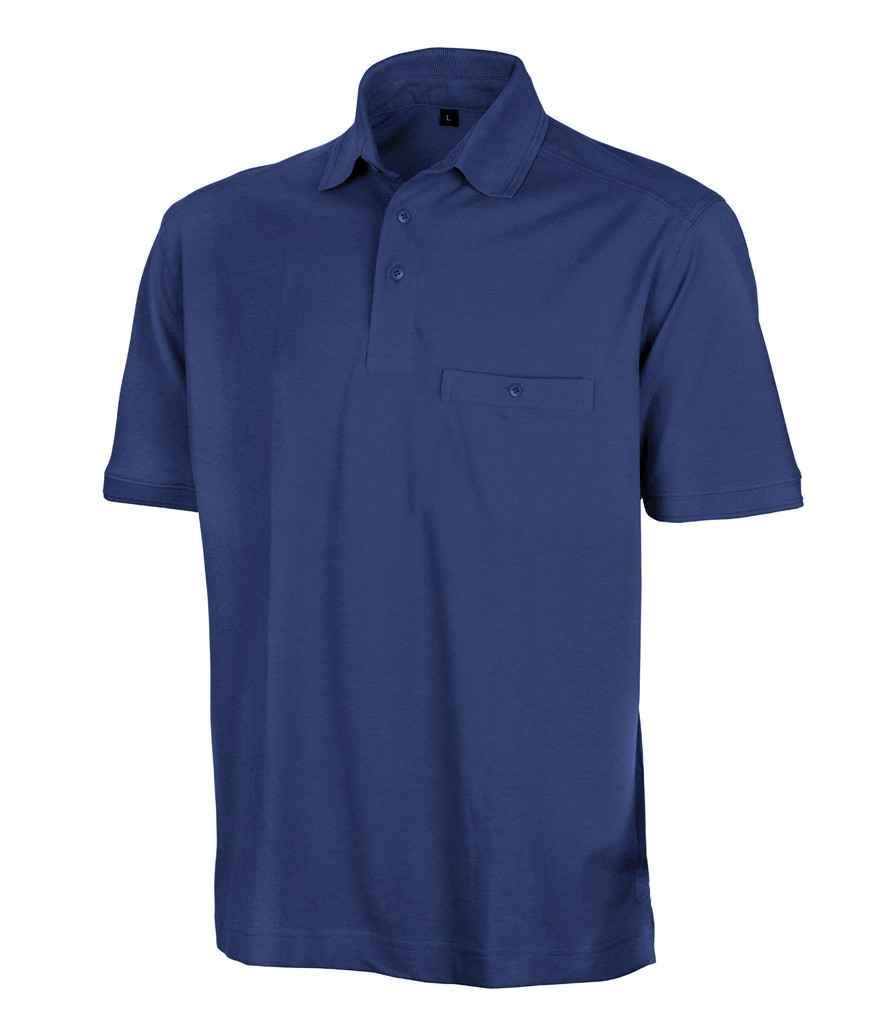 Result Work-Guard Apex Pocket Piqué Polo Shirt | Royal Blue