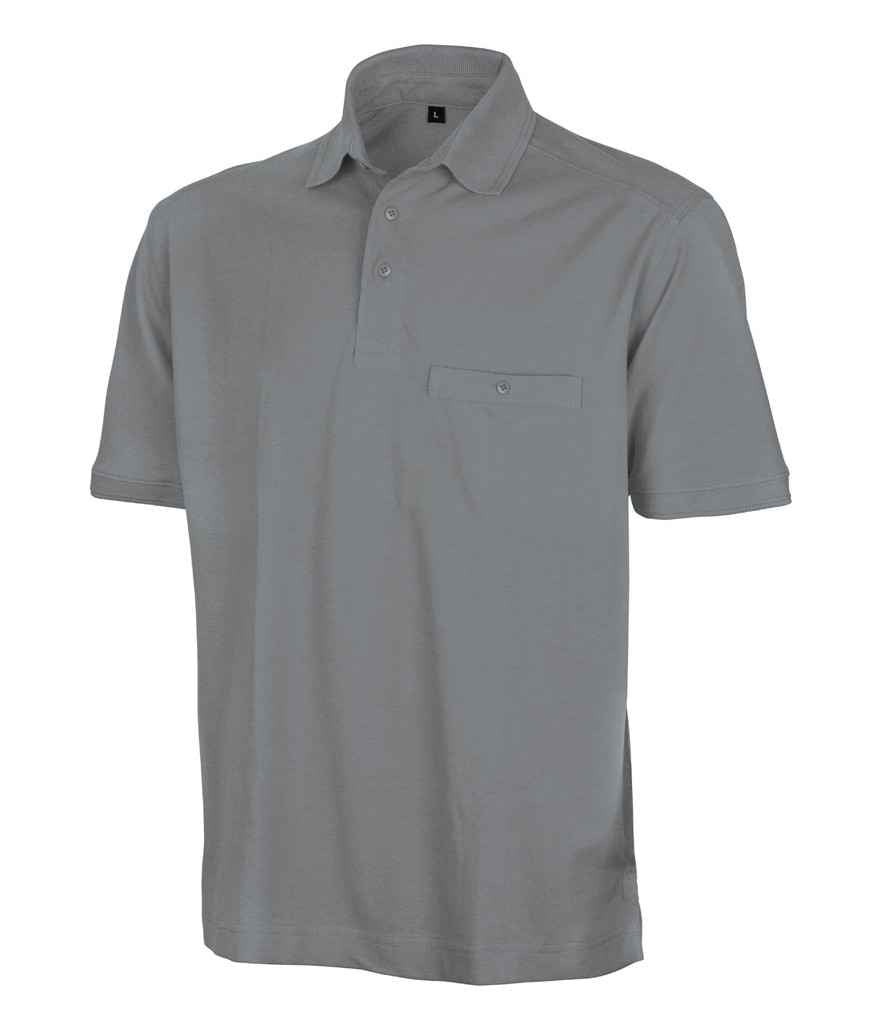 Result Work-Guard Apex Pocket Piqué Polo Shirt | Workguard Grey