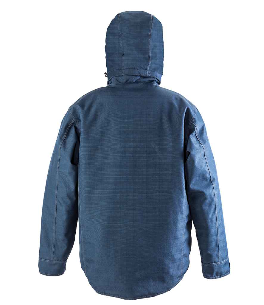Result Work-Guard Denim Texture Rugged Jacket | Navy