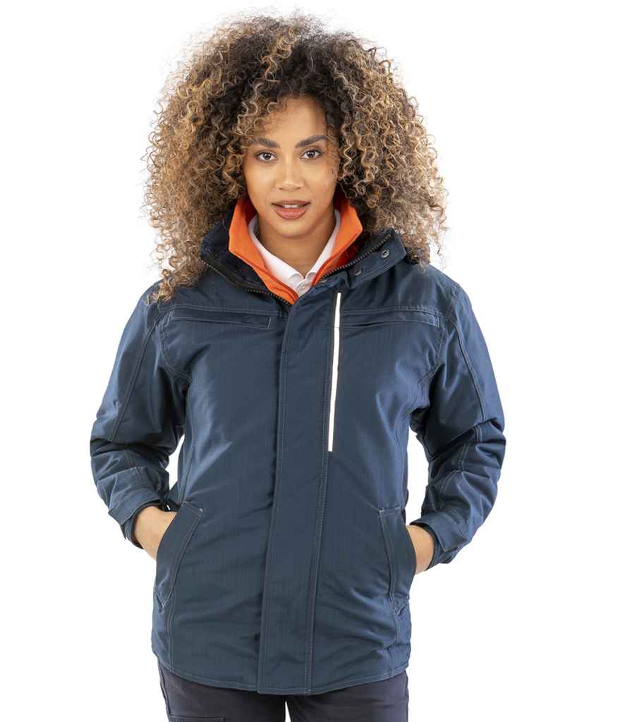 Result Work-Guard Denim Texture Rugged Jacket | Navy