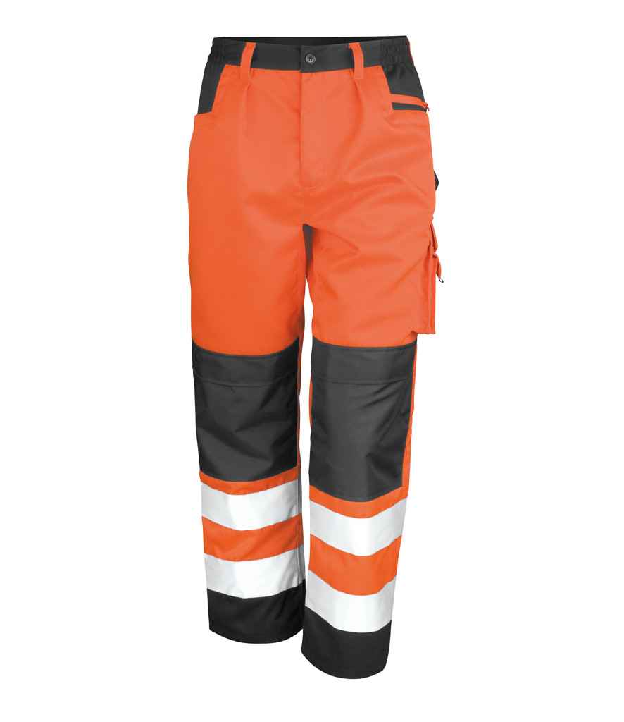 Result Safe-Guard Hi-Vis Cargo Trousers | Fluorescent Orange
