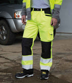 Result Safe-Guard Hi-Vis Cargo Trousers | Fluorescent Yellow