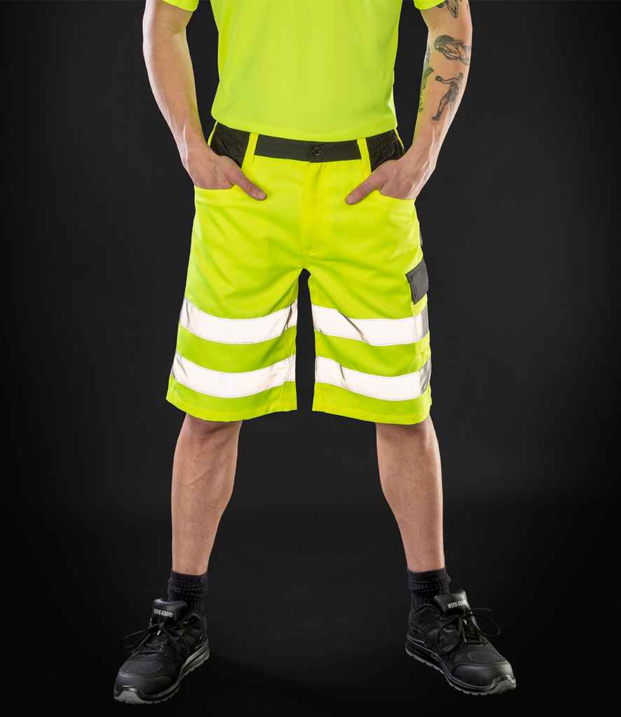 Result Safe-Guard Hi-Vis Cargo Shorts | Fluorescent Yellow
