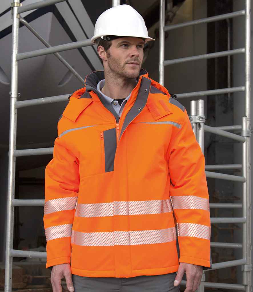 Result Safe-Guard Dynamic Soft Shell Jacket | Fluorescent Orange