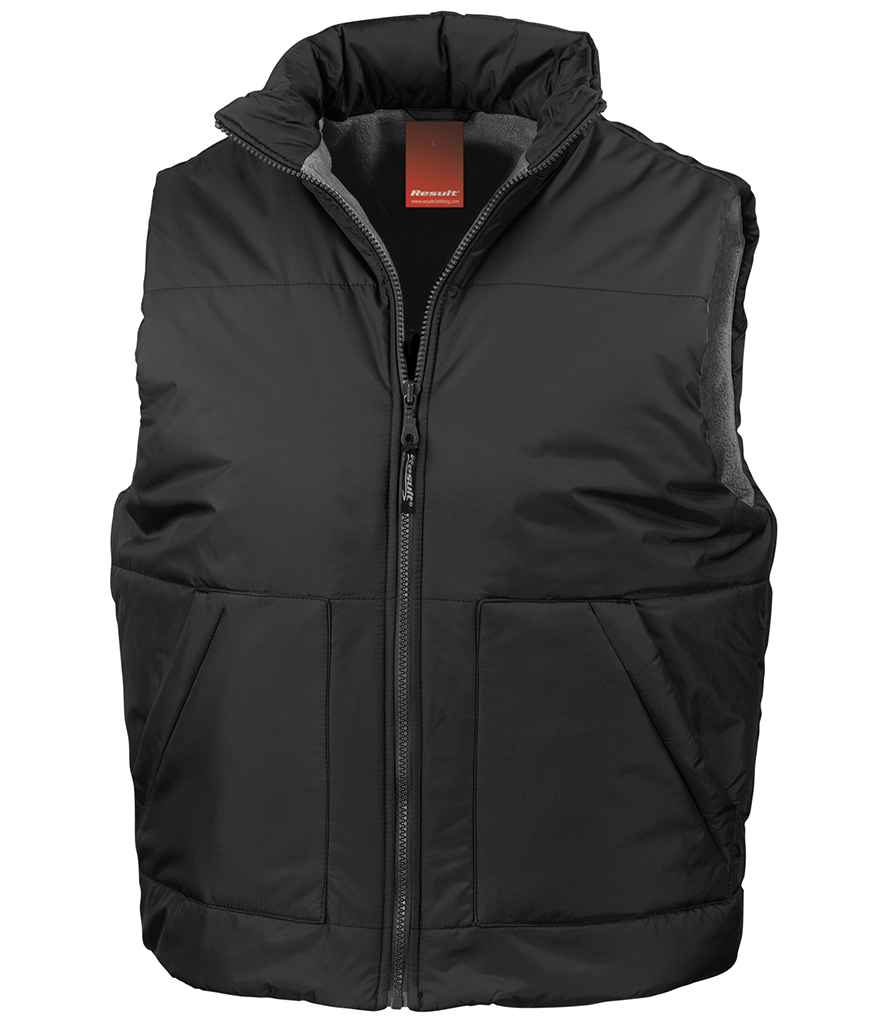 Result Fleece Lined Bodywarmer | Black