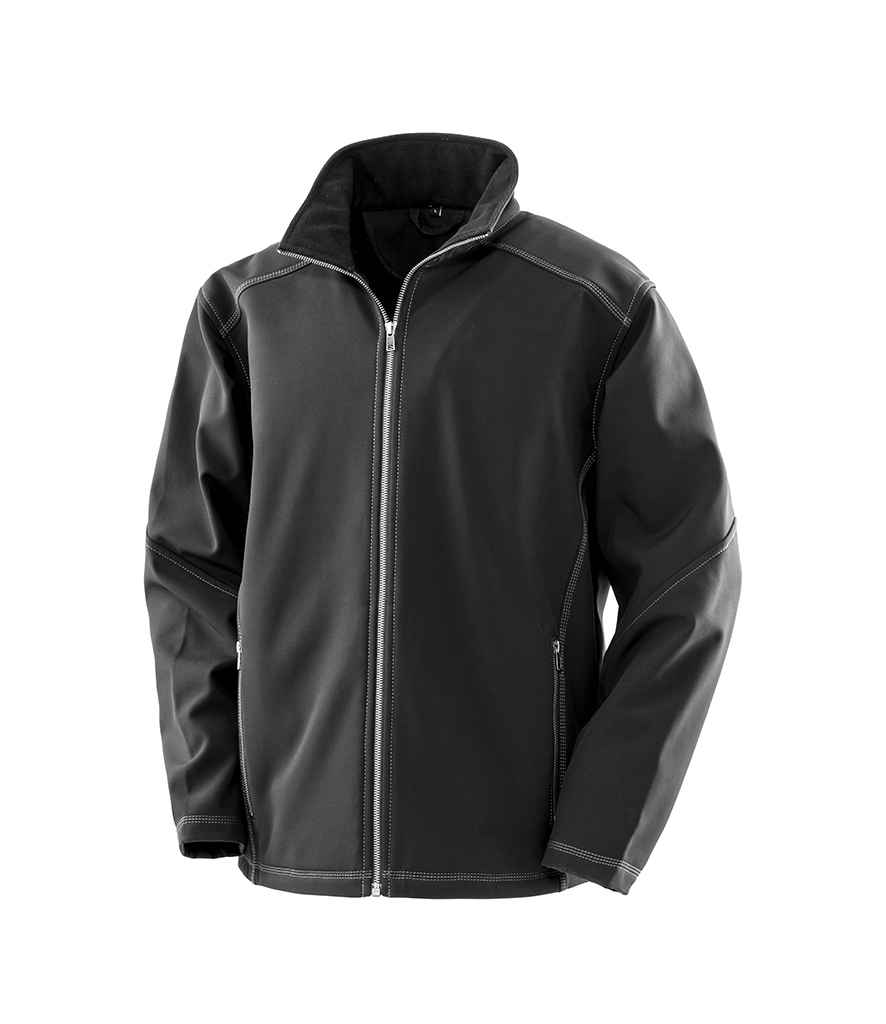 Result Work-Guard Treble Stitch Soft Shell Jacket | Black