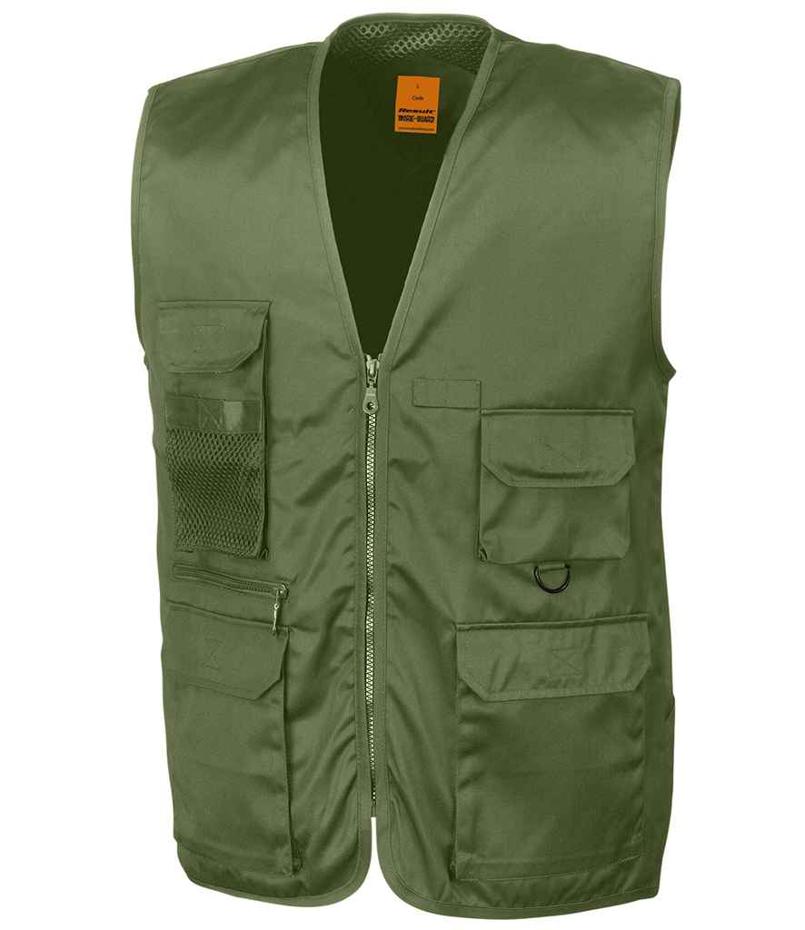 Result Work-Guard Safari Waistcoat | Lichen Green