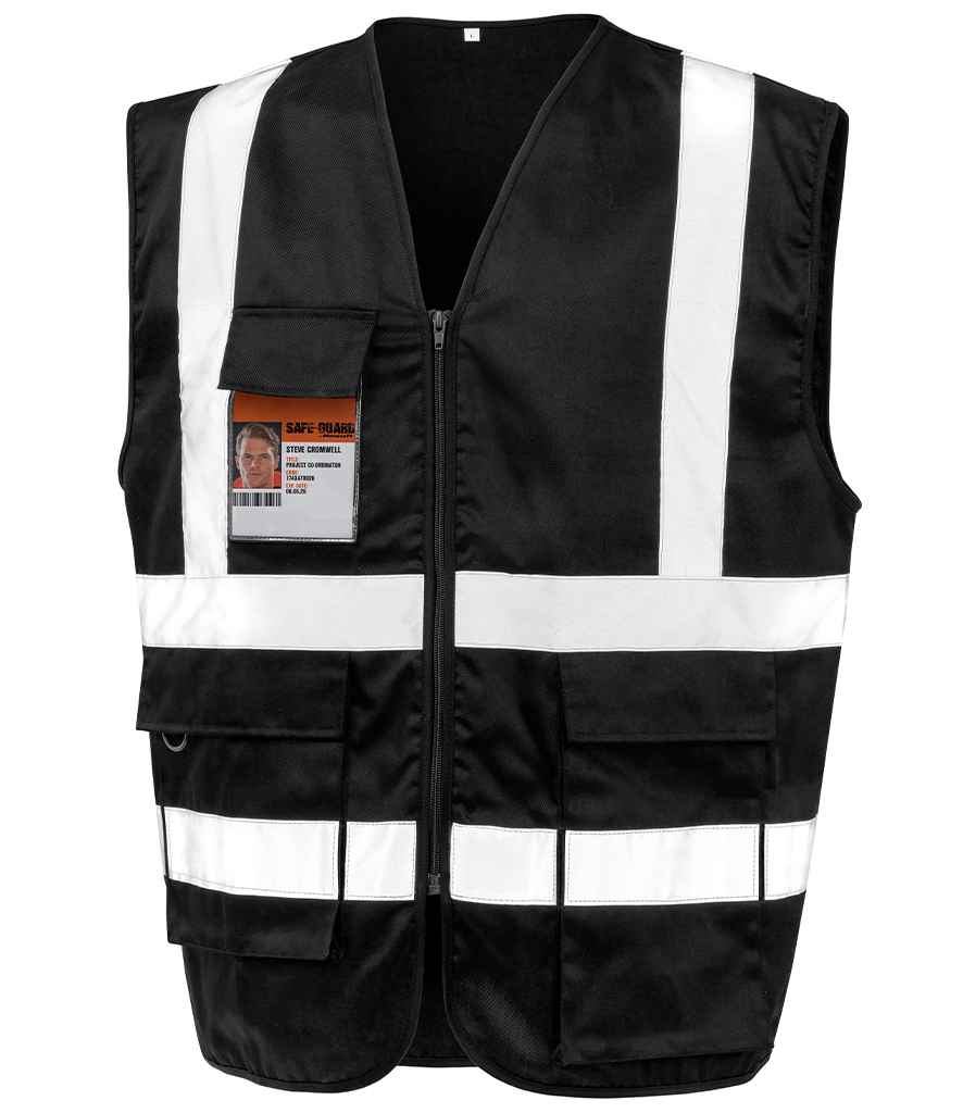 Result Safe-Guard Heavy Duty Poly/Cotton Security Vest | Black