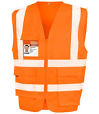 Result Safe-Guard Heavy Duty Poly/Cotton Security Vest | Fluorescent Orange