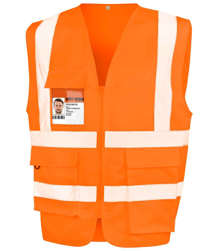 Result Safe-Guard Heavy Duty Poly/Cotton Security Vest | Fluorescent Orange