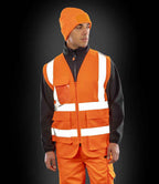 Result Safe-Guard Heavy Duty Poly/Cotton Security Vest | Fluorescent Orange