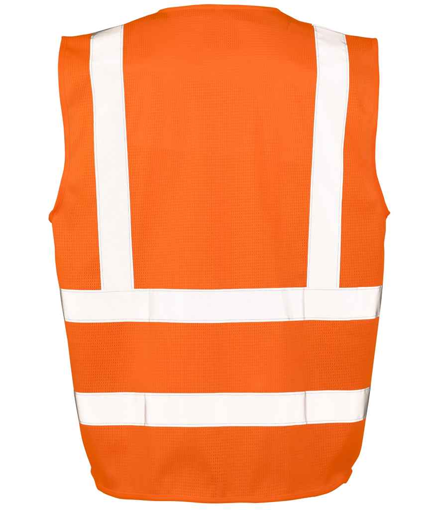 Result Safe-Guard Executive Cool Mesh Safety Vest | Fluorescent Orange