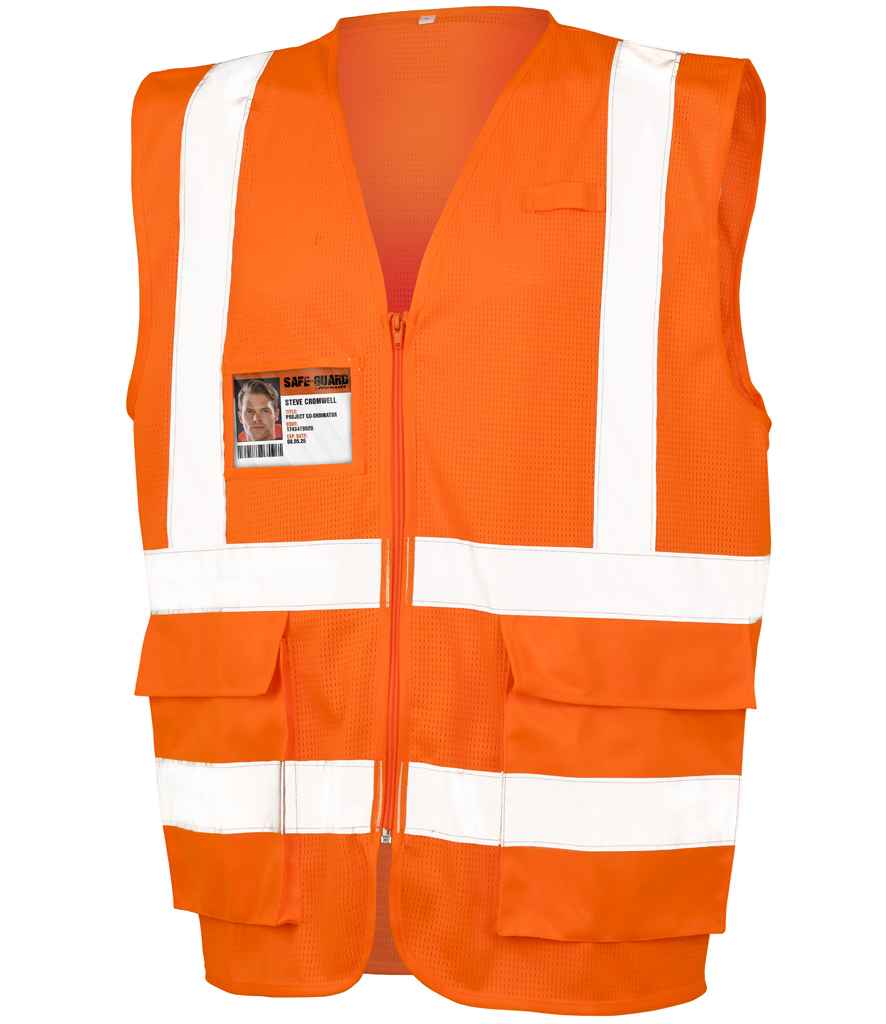 Result Safe-Guard Executive Cool Mesh Safety Vest | Fluorescent Orange