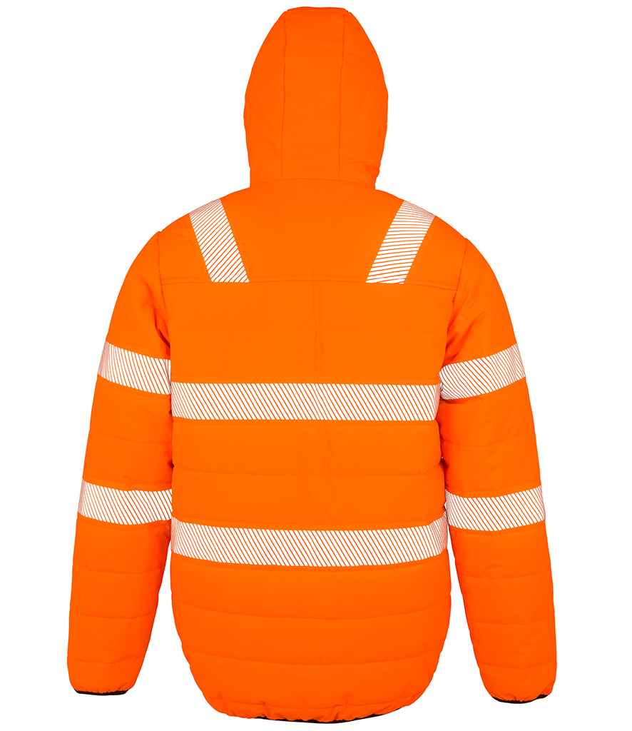 Result Genuine Recycled Ripstop Padded Safety Jacket | Fluorescent Orange