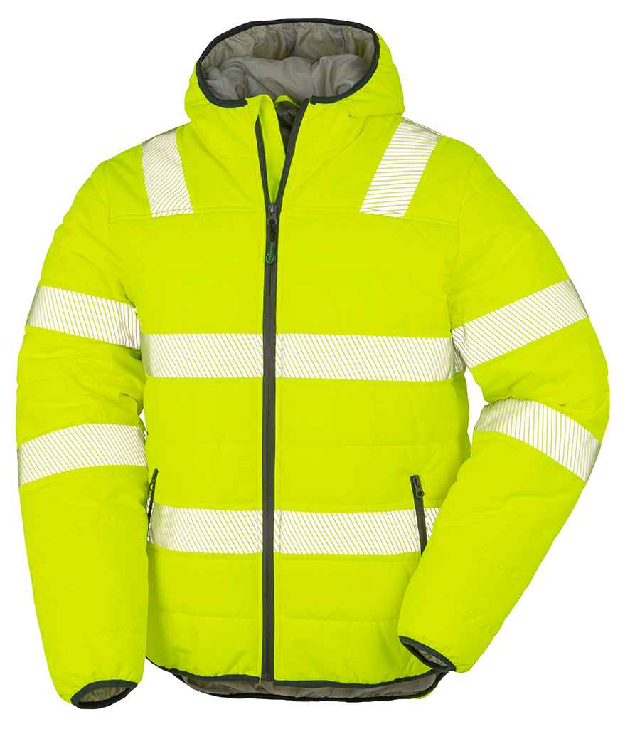 Result Genuine Recycled Ripstop Padded Safety Jacket | Fluorescent Yellow