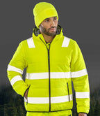 Result Genuine Recycled Ripstop Padded Safety Jacket | Fluorescent Yellow