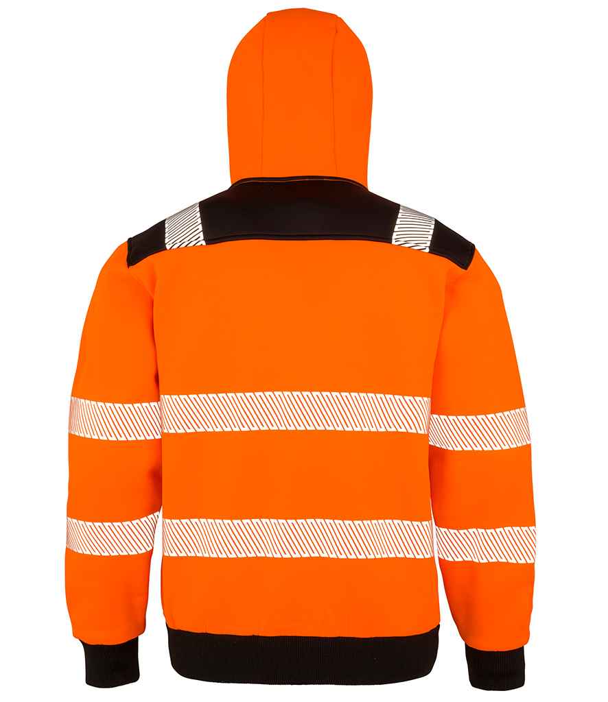 Result Genuine Recycled Safety Zip Hoodie | Fluorescent Orange