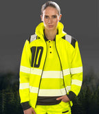 Result Genuine Recycled Safety Zip Hoodie | Fluorescent Yellow