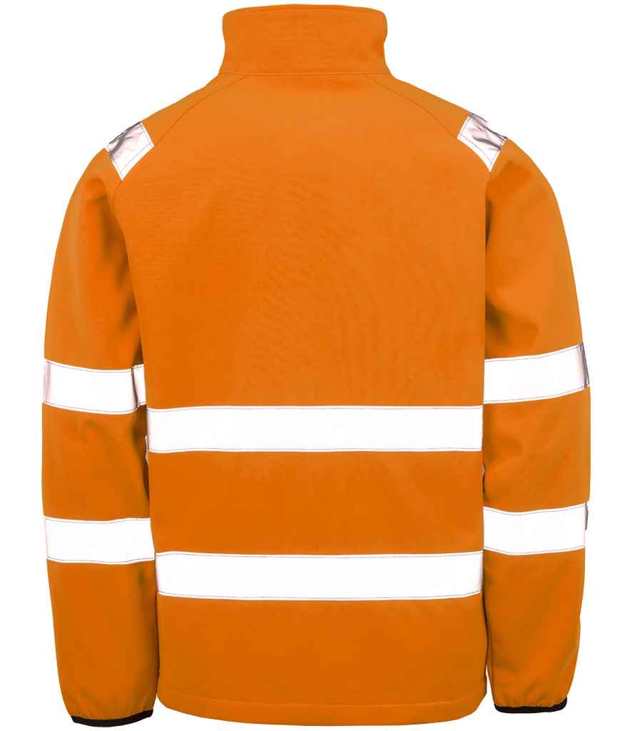 Result Genuine Recycled Printable Safety Soft Shell Jacket | Fluorescent Orange