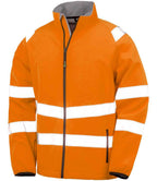 Result Genuine Recycled Printable Safety Soft Shell Jacket | Fluorescent Orange