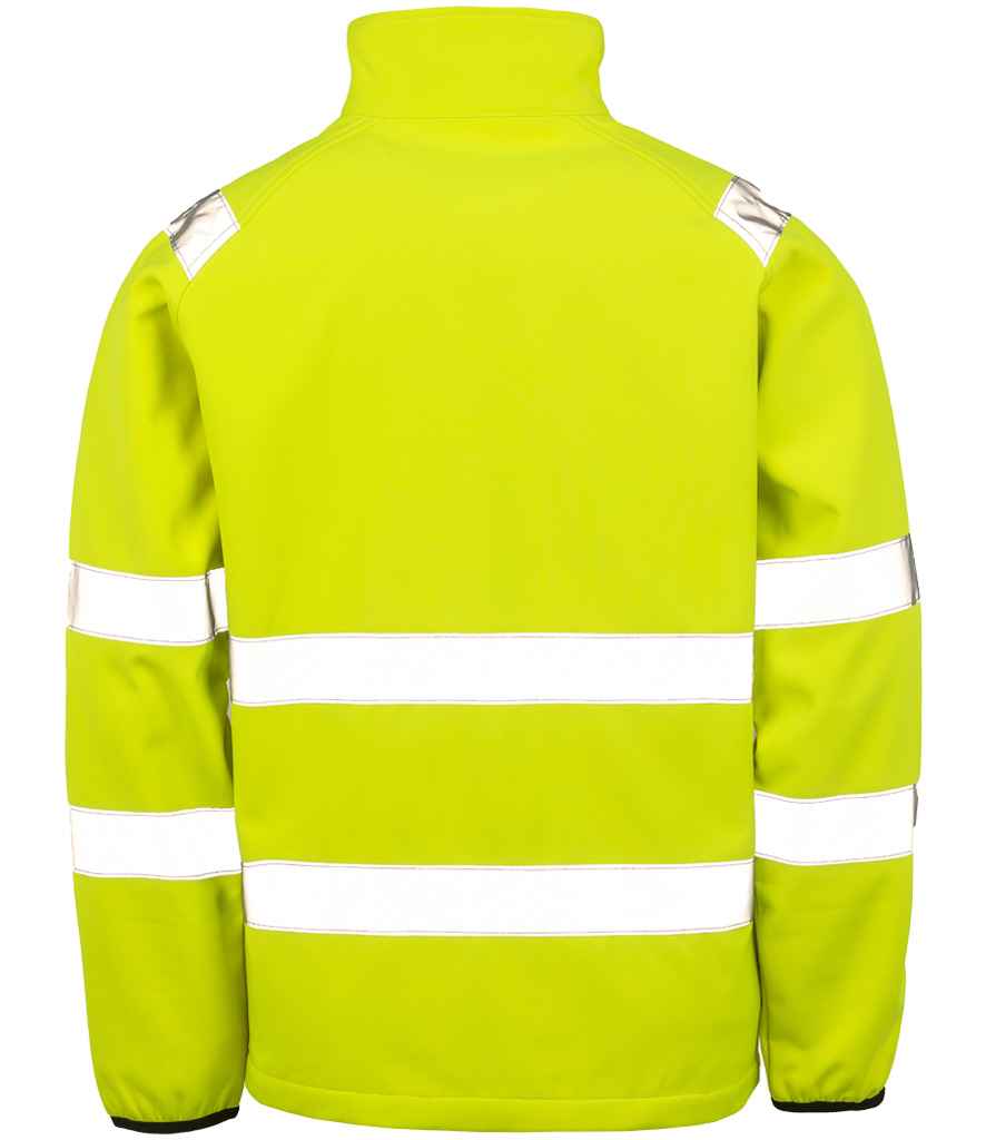 Result Genuine Recycled Printable Safety Soft Shell Jacket | Fluorescent Yellow