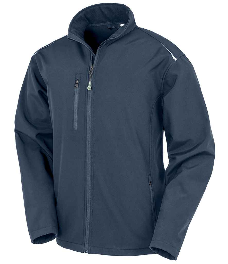 Result Genuine Recycled Three Layer Printable Soft Shell Jacket | Navy
