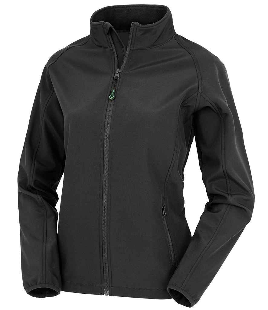 Result Genuine Recycled Ladies Printable Soft Shell Jacket | Black